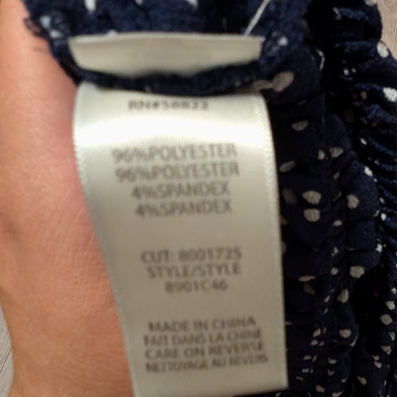 Max Studio Wide Leg Blue Polka Dot Romper - Picture 4 of 4